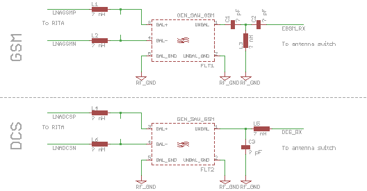 C123 RX filter schematic as implemented